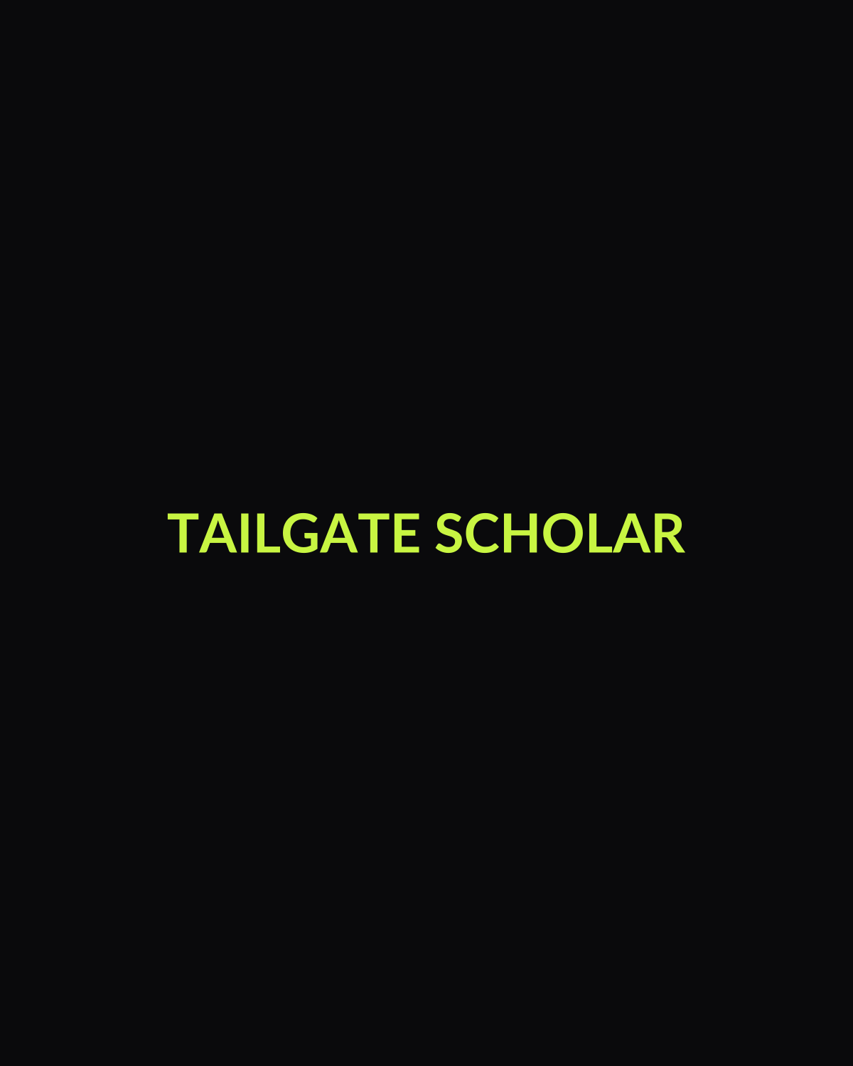 Tailgate Scholar Tee — front